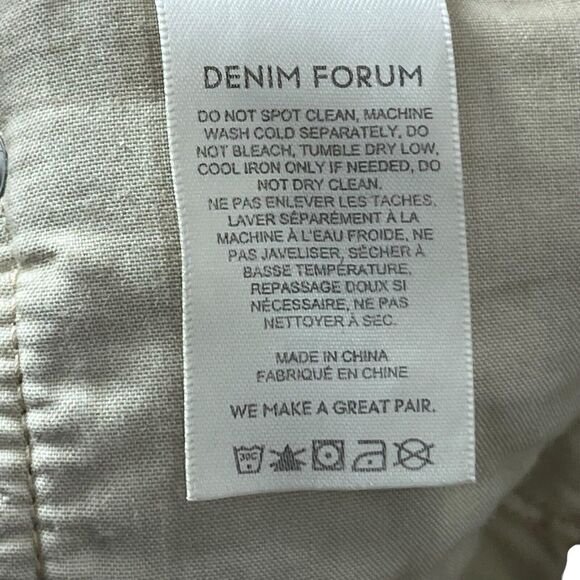 Aritzia Denim Forum Joni Corduroy Pants Women’s Size 27 Tan High Rise Loose Fit - Picture 12 of 15